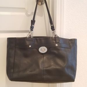 Coach Pebbled Leather Black Purse Authentic